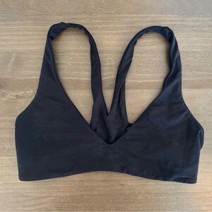Black Bikini Top Cross Back
